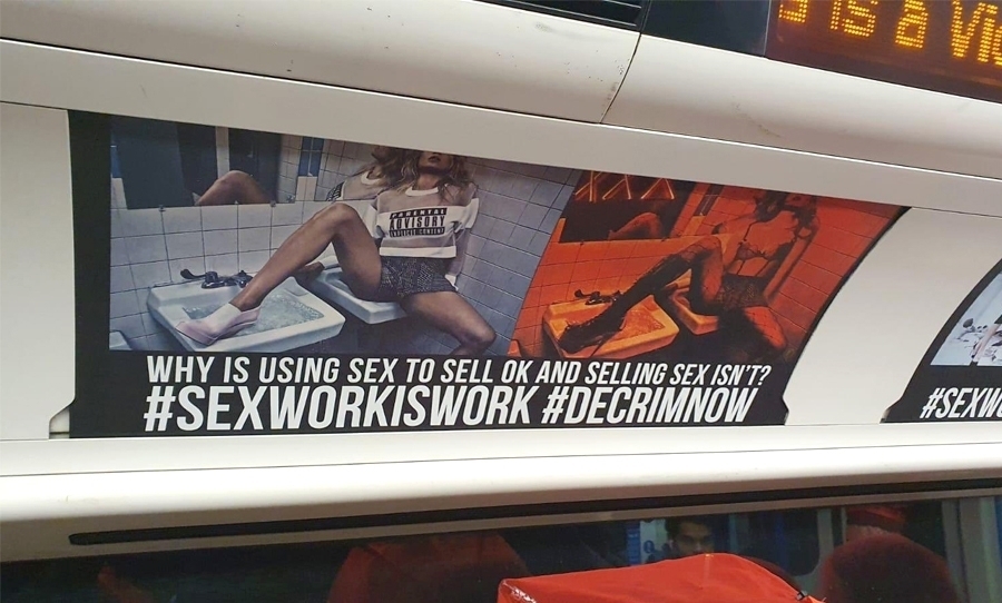 London Tube Filled With Adverts Promoting Sex Work Decriminalization