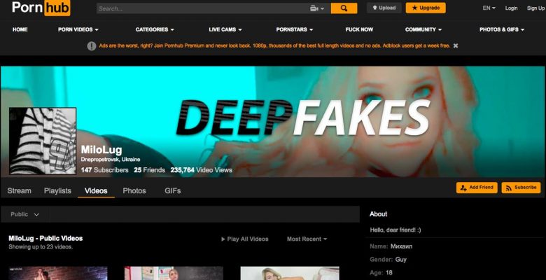 780px x 400px - Pornhub Bans 'Deepfakes' Porn as 'Non-Consensual' - Mike South