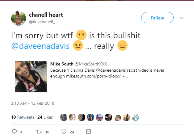 Racial Porn - Davina Davis Slings More Racial Slurs - Mike South. 