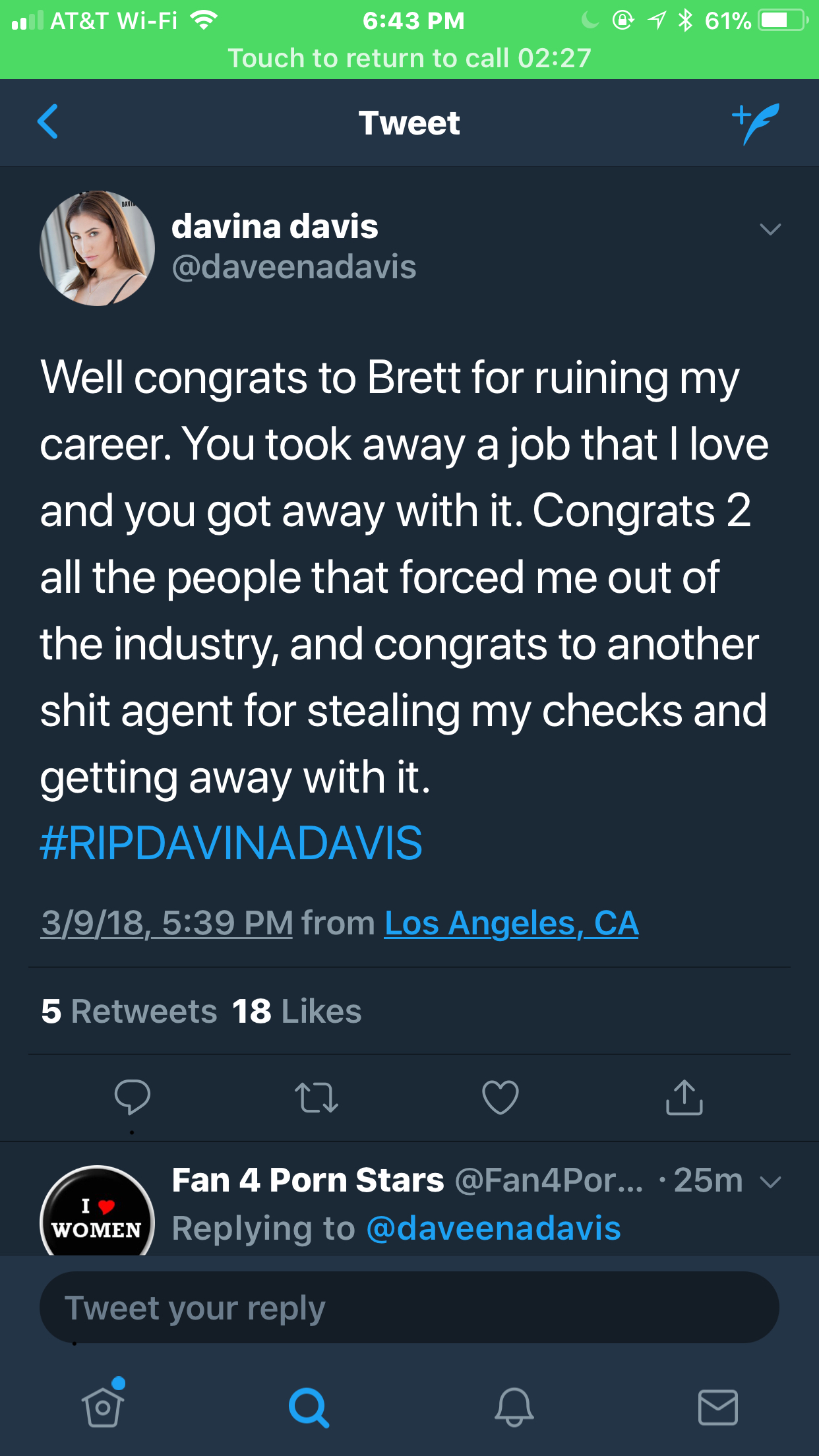 Racist Forced Sex Porn - Twitter suspends Davina Davis's twitter account after 3 day ...