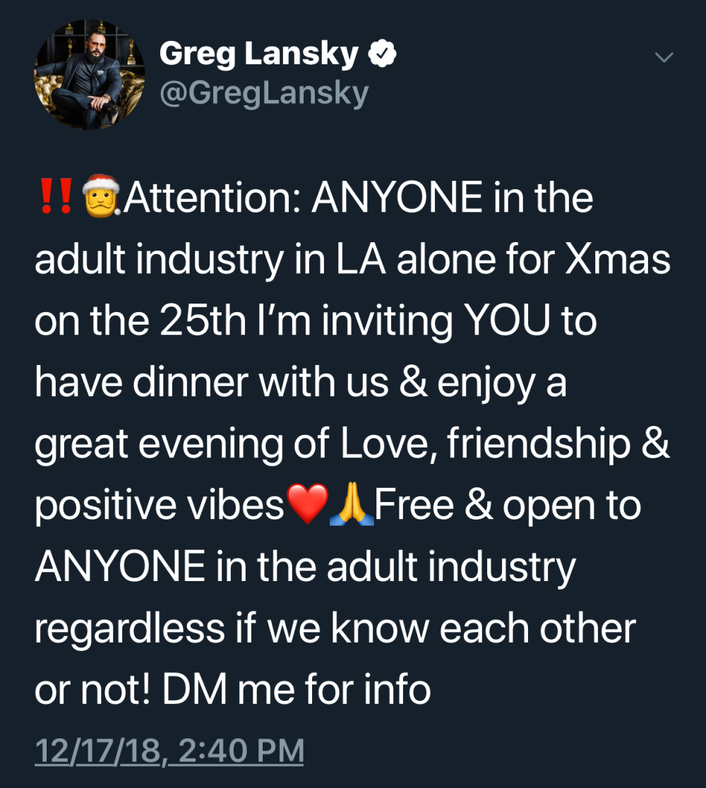 Greg Lansky Extends an Invitation