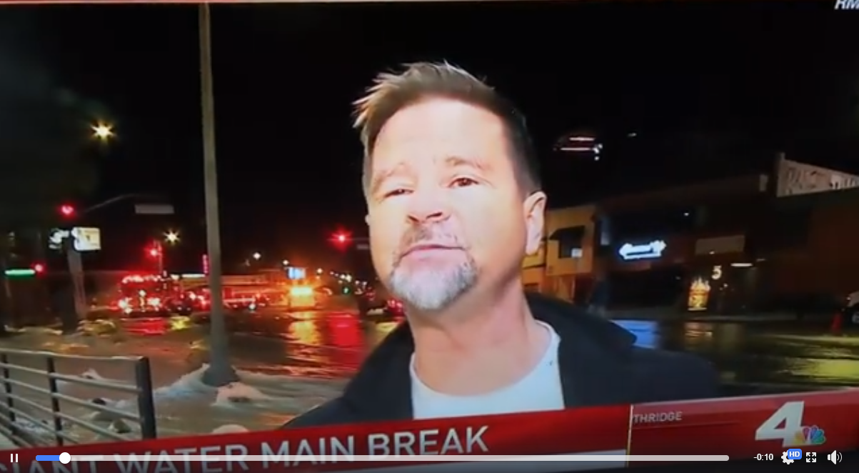 Will Ryder On Local LA News Regarding Sinkhole On Sunset Boulevard