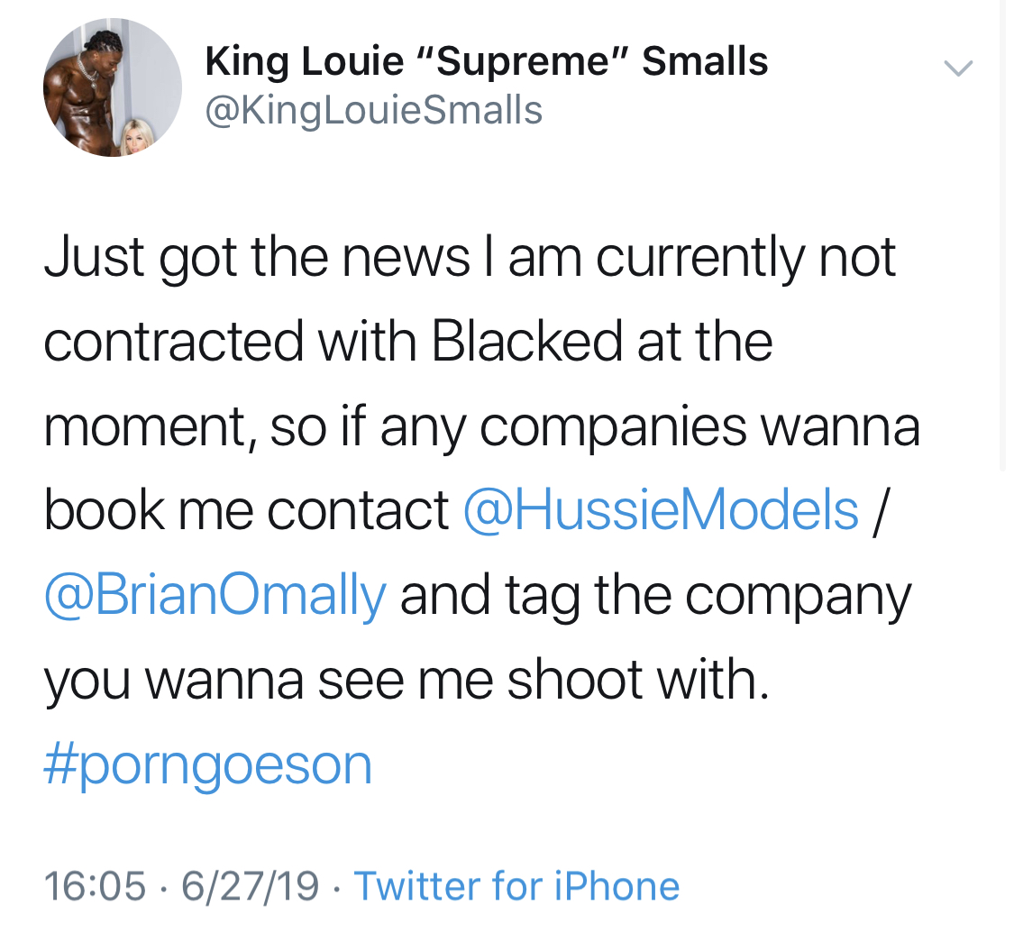 Louie Smalls Gets the Boot from Blacked Contract