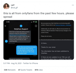 OnlyFans Support @OnlyFansSupport Gives False and Misleading Information